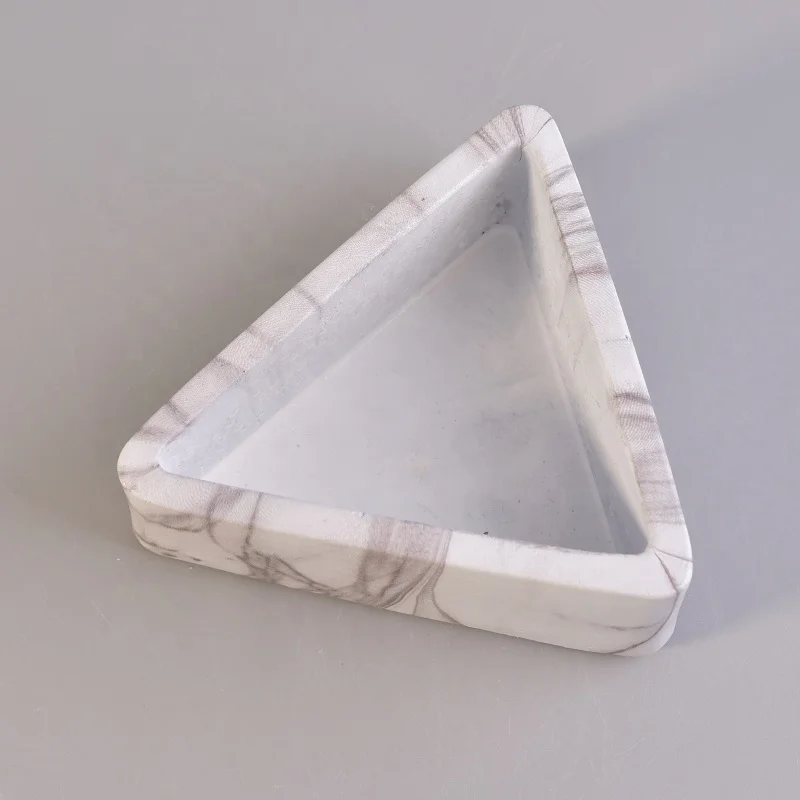 Triangle concrete candle containers scented candle jar wholesales