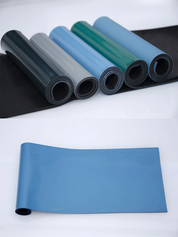 2019 Hot Sale Rohs2.0 Esd Rubber Table Top Mat/blue Anti Static Mat