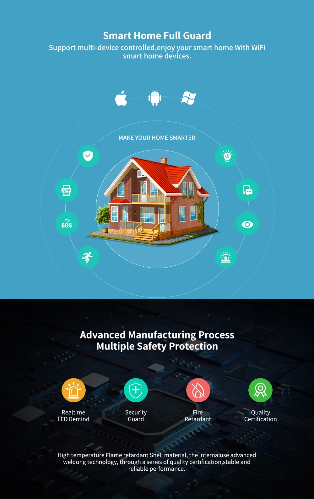 Tuya Smart Life App Remote Control WiFi Magnetic Door Sensor Alarm System Smart Home Security Door Detector Sensor - ANKUX.COM