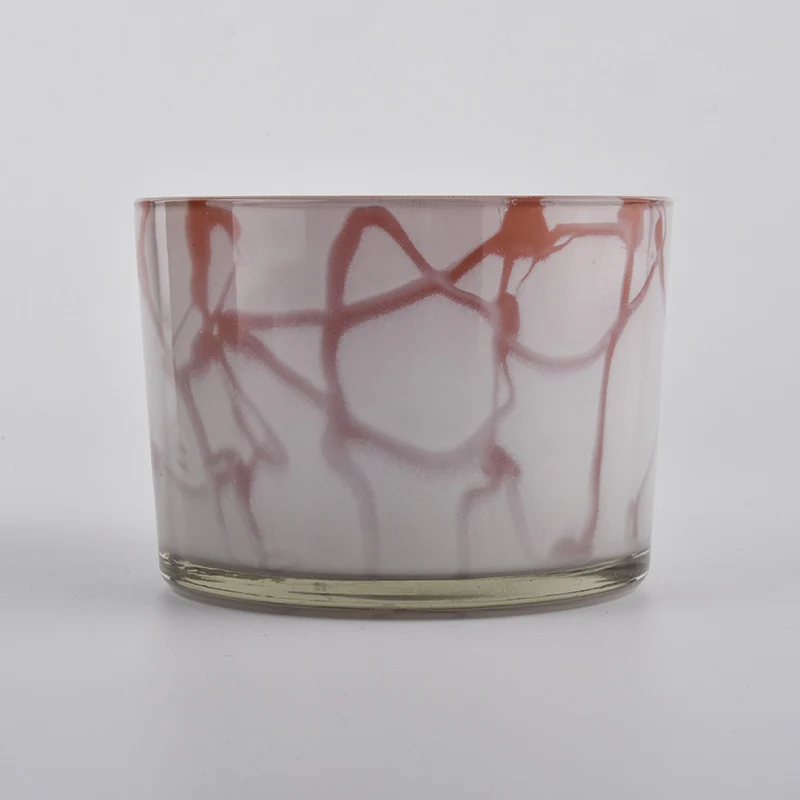hand painting glass candle jar