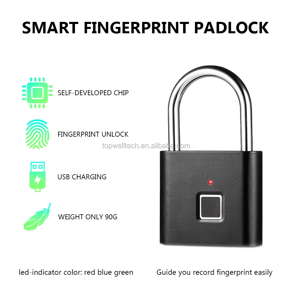 Shopify Keyless Fingerprint Lock Ip65 Waterproof Anti Theft Security