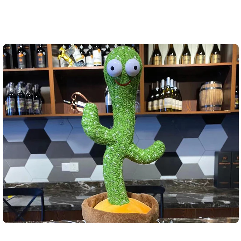 funny dancing cactus plush toy electric