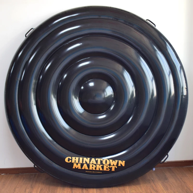 定制en71 pvc cmyk 印花微笑充气浮垫和巨型充气泳池浮子