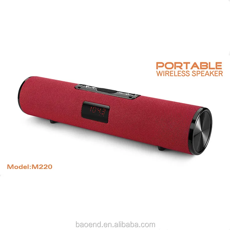 M220 Barra De Sonido Portable Wireless Loudspeaker Fabric Blue Tooth  Speaker With Clock & Stand,Sound Bar With Subwoofer Of Tv - Buy Barra De  Sonido Blue Tooth,Sound Bar Blue Tooth,Tv Sound Bar