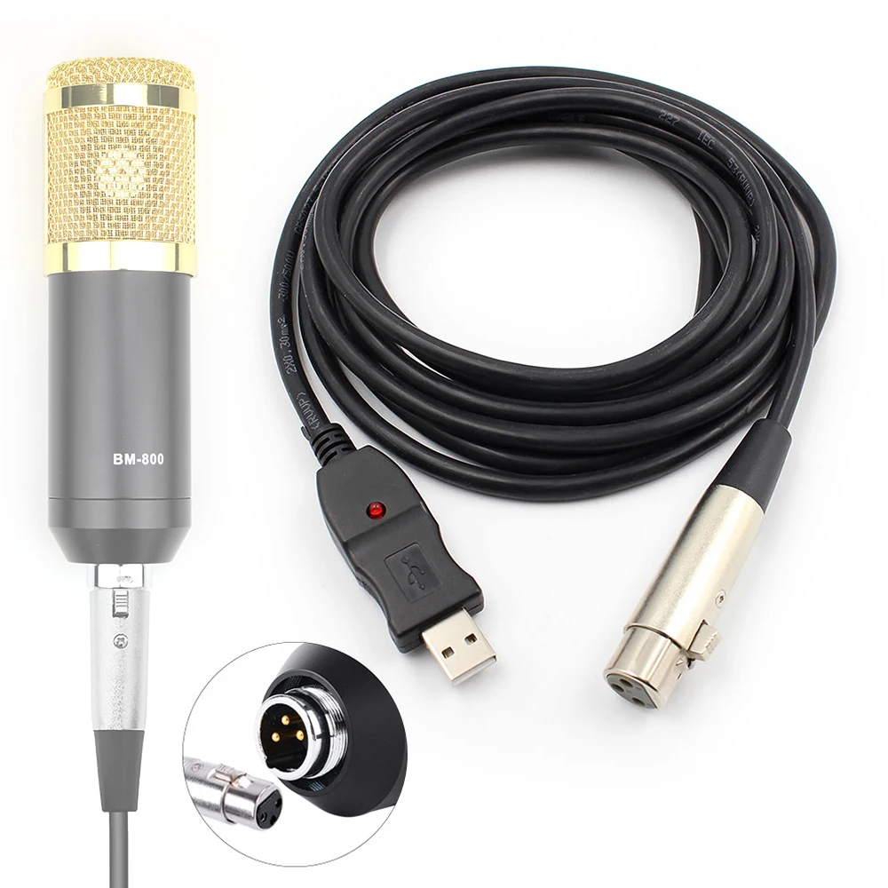 Condenser Microphone 3 Pin Xlr To Usb Cable Cord For Bm 800 Karaoke Studio Microphone 3m Male To Female Extension Cable Buy Microphone Cable Xlr Microphone Cable Xlr Cable Microphone Product On Alibaba Com