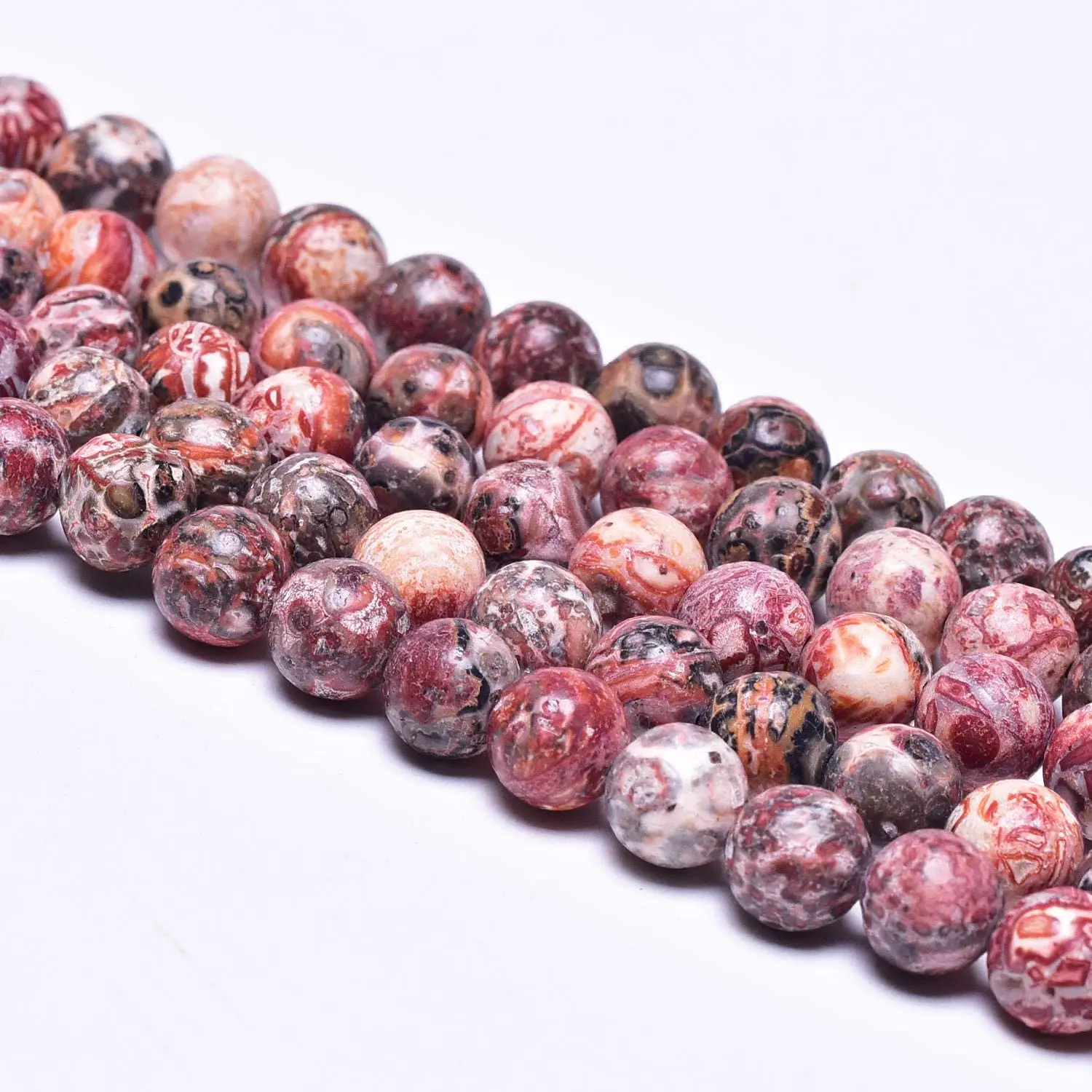 

Leopard kin Jasper,10 Strands, Leopard skin jasper