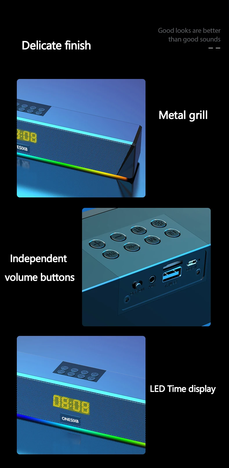 home Portable Soundbar Wireless Bluetooth Outdoor Home Theatre System mini soundbar smart computer 20 pc speaker - ANKUX.COM