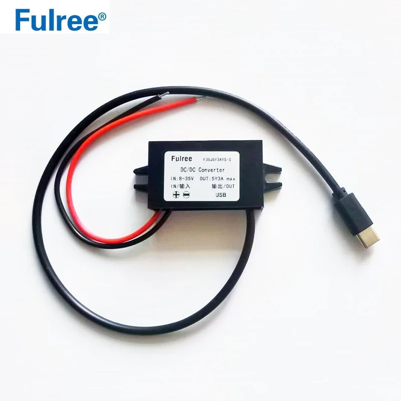 Car Charger Converter 12V To 5V 3A 15W Step Down Module With USB Cable  #K 