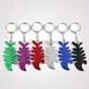 novelty NEW METAL FISH BONE SHAPE KEY RING/BOTTLE OPENER/KEY CHAIN - CHOICE OF COLOURS