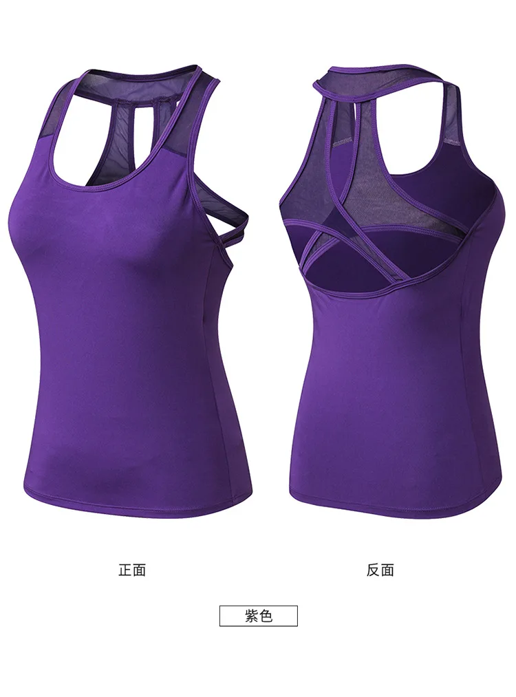 Gym Yoga Vest Women Running Fitness Clothes Sports Top Ladies Mesh Tank Tops
