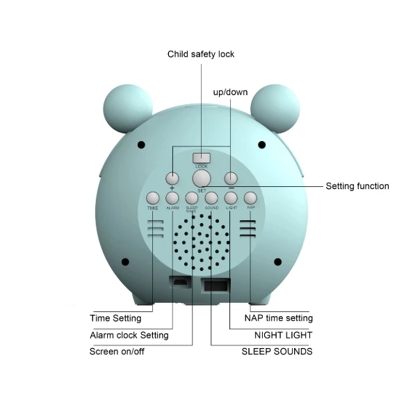 2020 New Modern Cute Shape Child Baby Digital Alarm Clock Sleep Trainer LED Night Lights