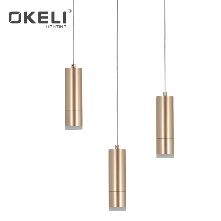 OKELI Indoor Aluminum Round Chandelier Pendant Lamp Modern Kitchen LED Hanging Light