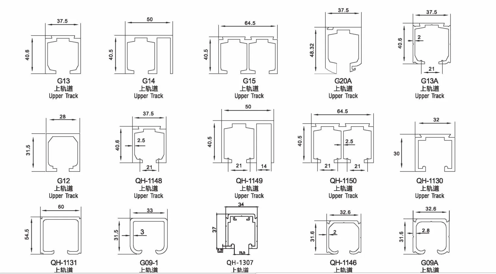 Sliding Door Track Hebo Hardware Aluminum Alloy Aluminium Anodized
