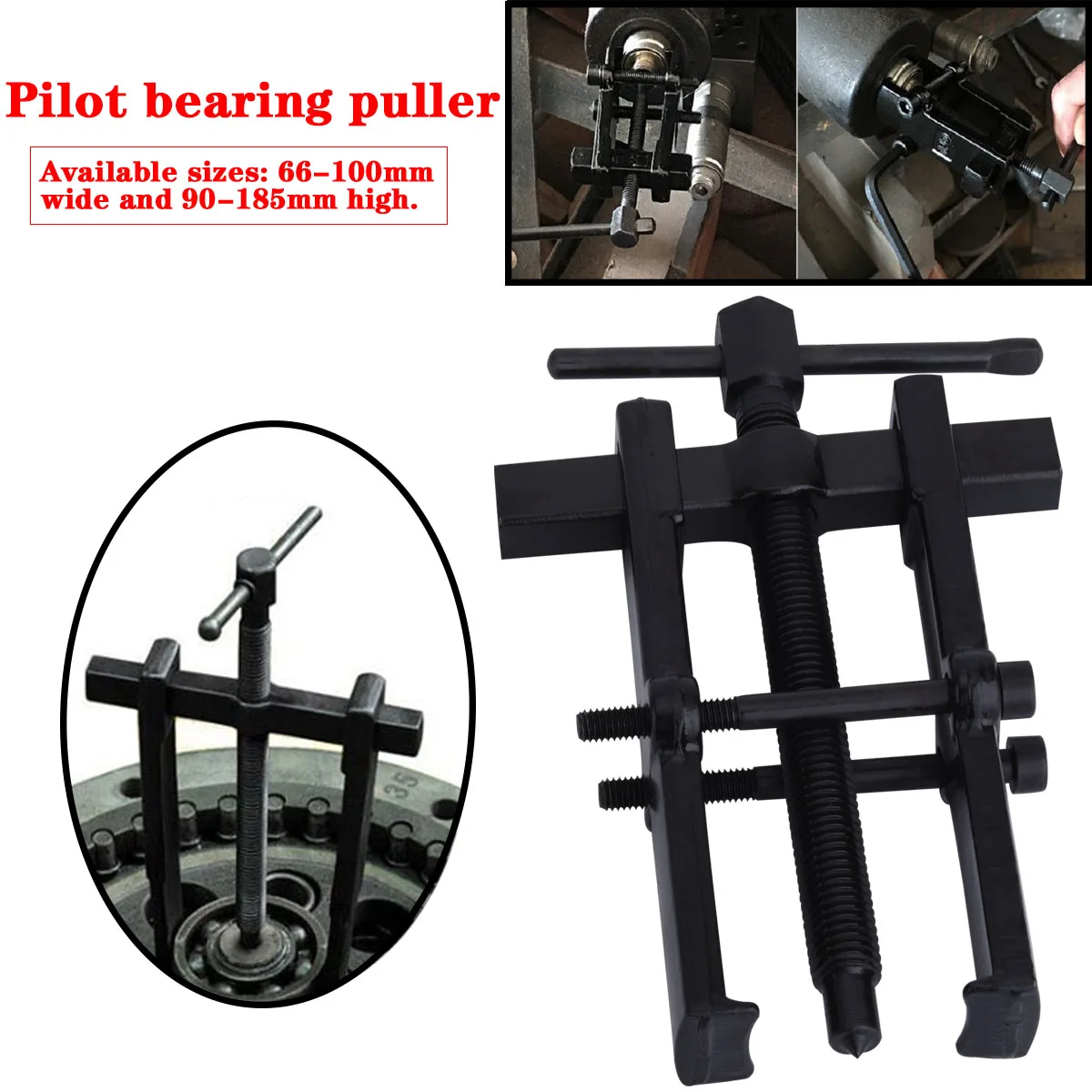 Cocoarm Bearing Puller Bearing Puller Bottom Bracket Puller Two Jaw Pilot Bearing Puller Carbon Steel Adjustable Pulley Remover Remover Tool Kit 35 * 45 2.5 Inch 