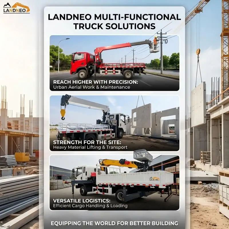 Professional 20 Meter Truck Mounted Aerial Lift Platform 360&deg; Rotating Boom Lift for Utility Services