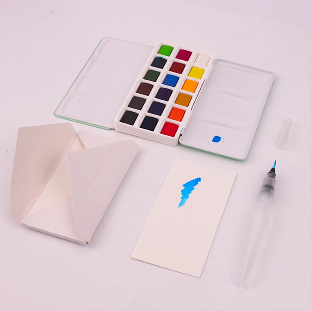 Miya Himi Professional Solid 18 Colors Watercolor Paints Watercolor