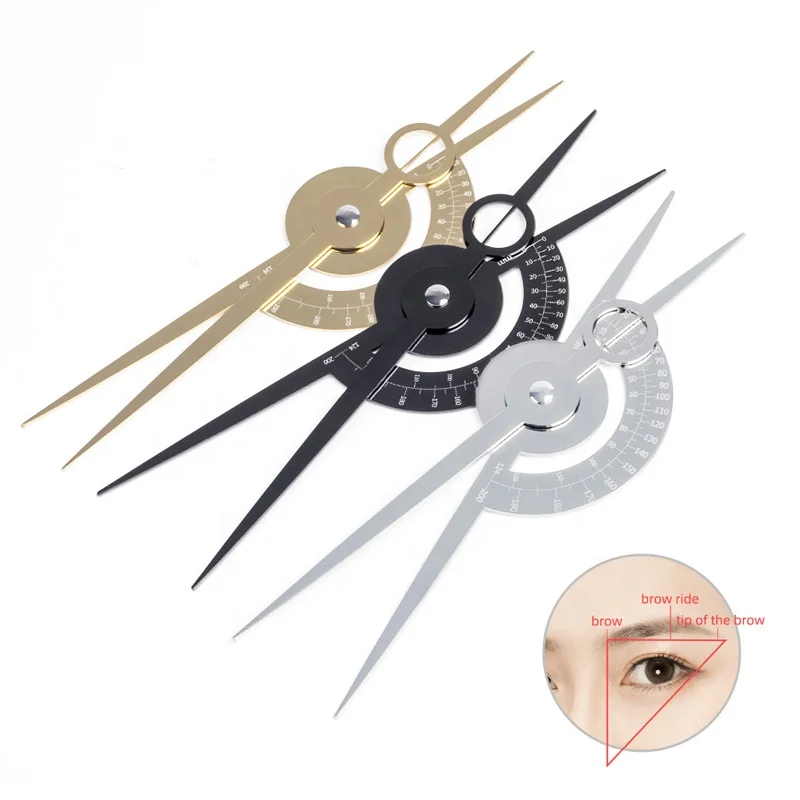 3 Point Positioning Golden Ratio Caliper Permanent Eyebrow Ruler Tattoo