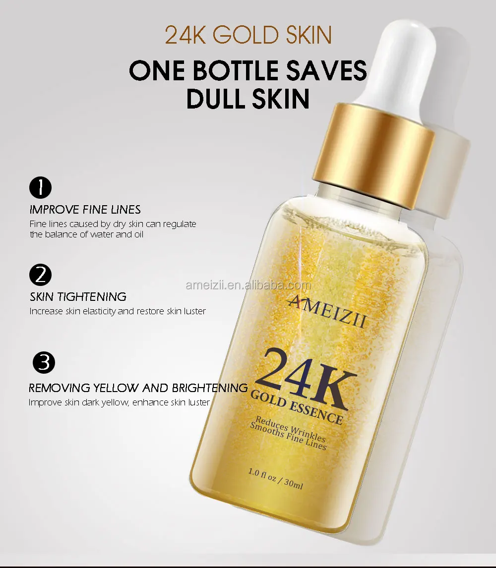 Custom Brand 24k Gold Serum Whitening Moisturizing Hyaluronic Acid