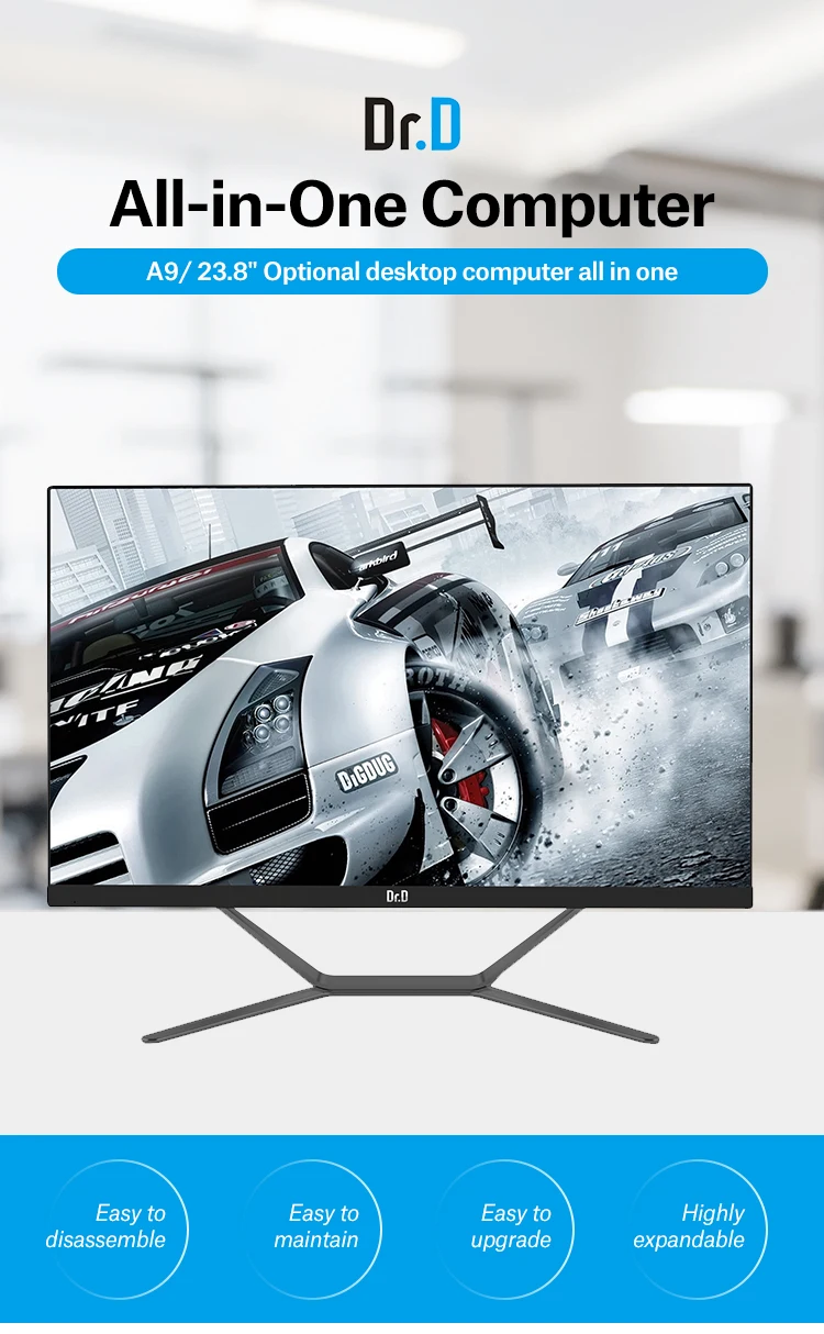 Dr.D Hot Sale wholesale Intel i3 7100 ultra thin all in one pc touch screen desktop computer waterproof