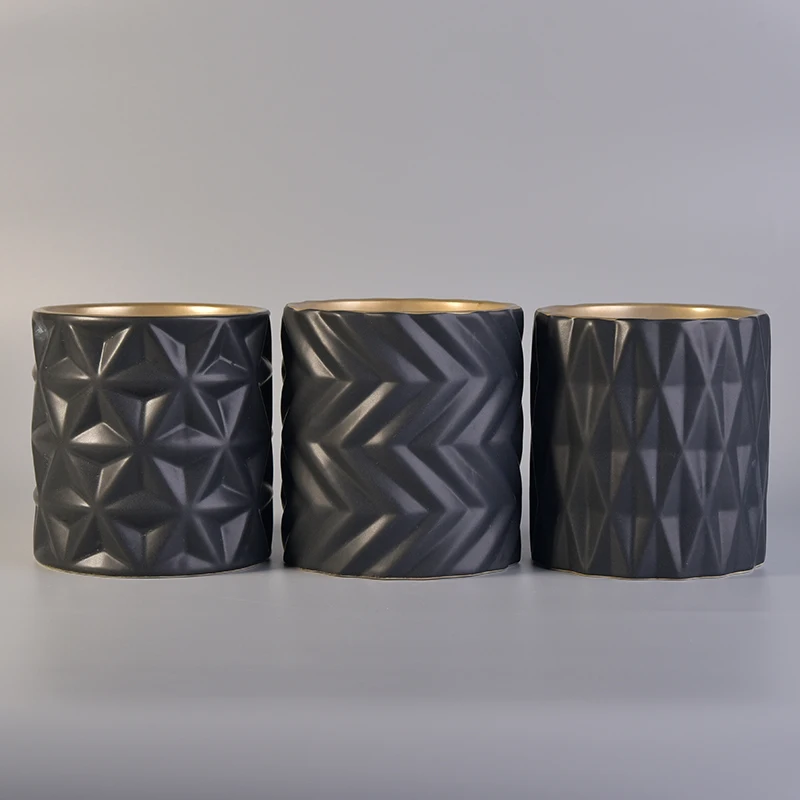 Luxury GEO Cut Ceramic Candle Jars