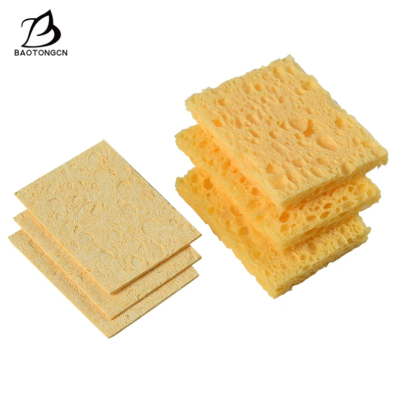 High Temperature Enduring Condense Electric Welding Yellow Soldering Tip Iron Cleaning Sponge 3254