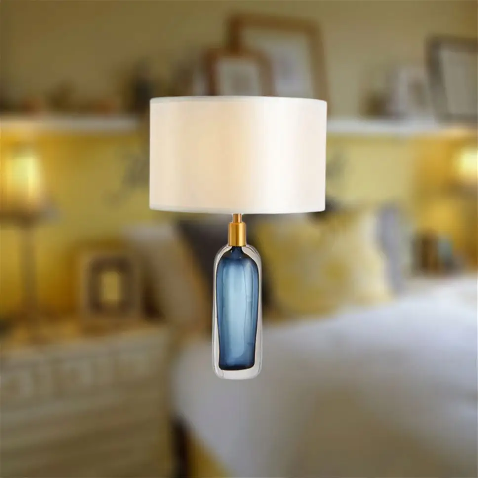 Home Decore Bedroom Beside Base Portable Luminaire Dark Oak Emerald Blue Sunbeam Table Led Clamp Desk Lamp