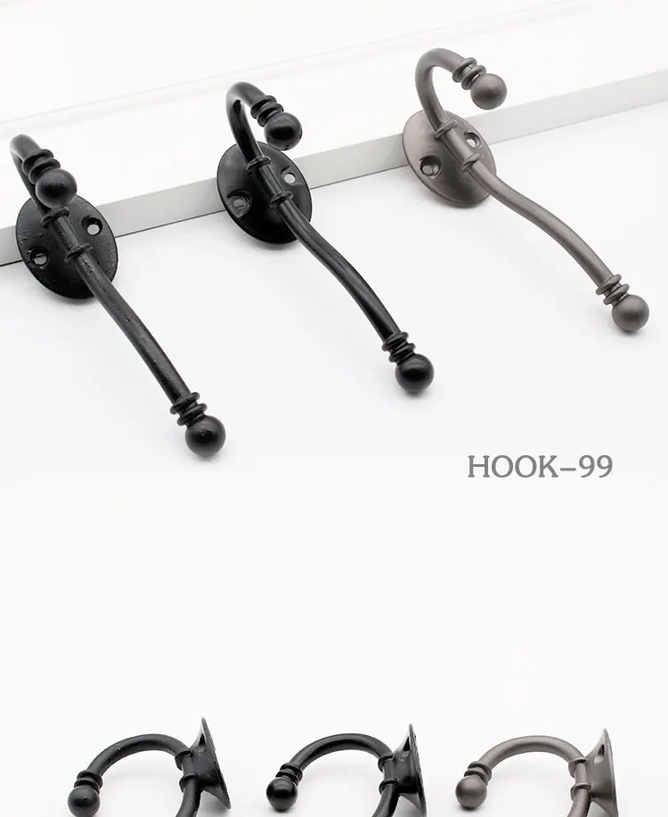 Hot Selling Classic Vintage Style Big Single J Hook Cubicle Coat Hook For Furniture Wall