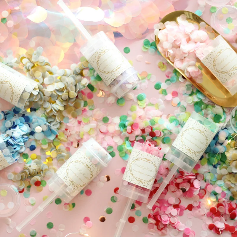 Round Paper Confetti Party Supplies Push Pop Confetti Buy Confetti Push Pop,Push Pop Confetti