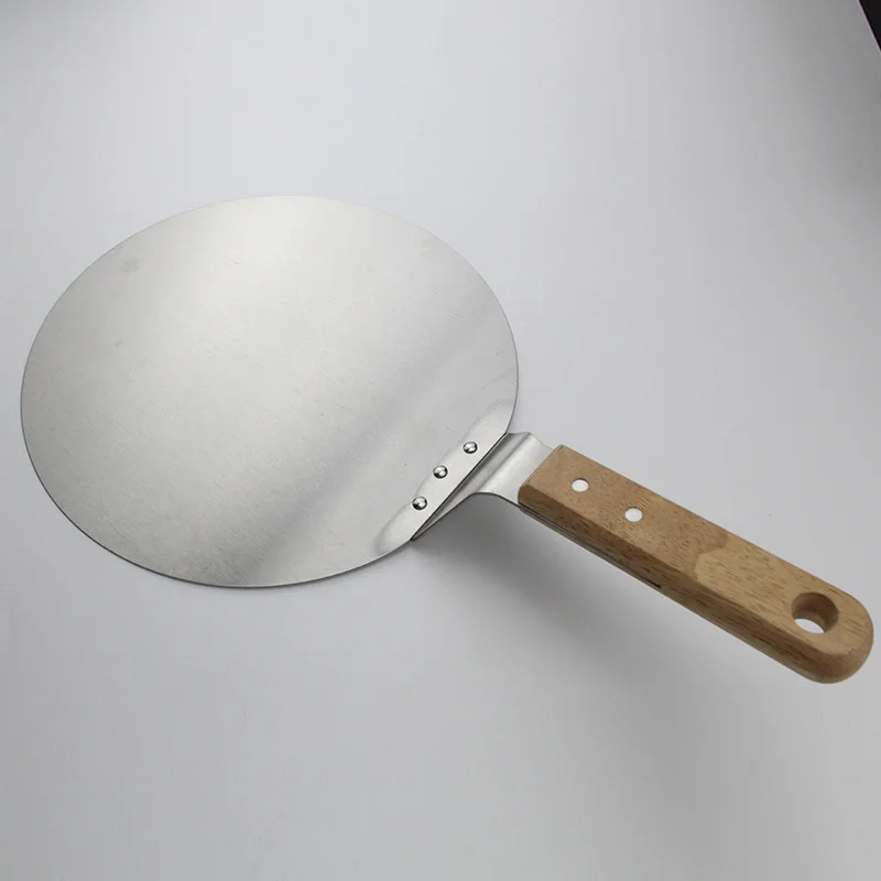 Round Pizza Peel Stainless Steel 10 Inch Wooden Handle Pizza Peel Buy