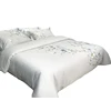 80s*80s 400 thread count embroidery design queen size 100% cotton bedding set