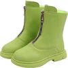 Girls' Martin boots 2019 new Medium high bond boots children's shoes of British style candy-colored shoes