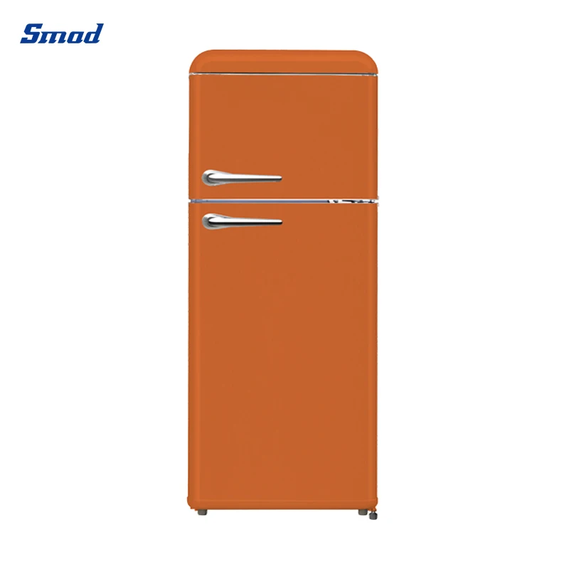 Retro Mid Size Fridge Double Door Colourful Top Freezer Refrigerator ...