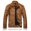 89296 New product PU Leather regular patchwork Men Motorcycle Leather Jacket for winter