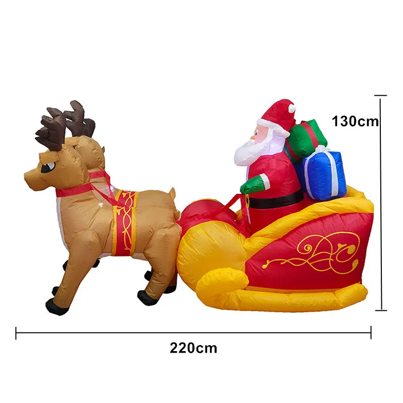 Large Selfinflating Inflatable Xmas Santa & Sleigh W/reindeer Buy