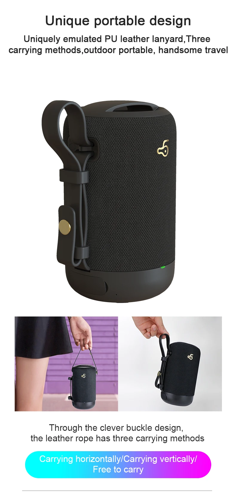 Outdoor portable colorful waterproof Wireless stereo bluetooth Speaker - ANKUX.COM