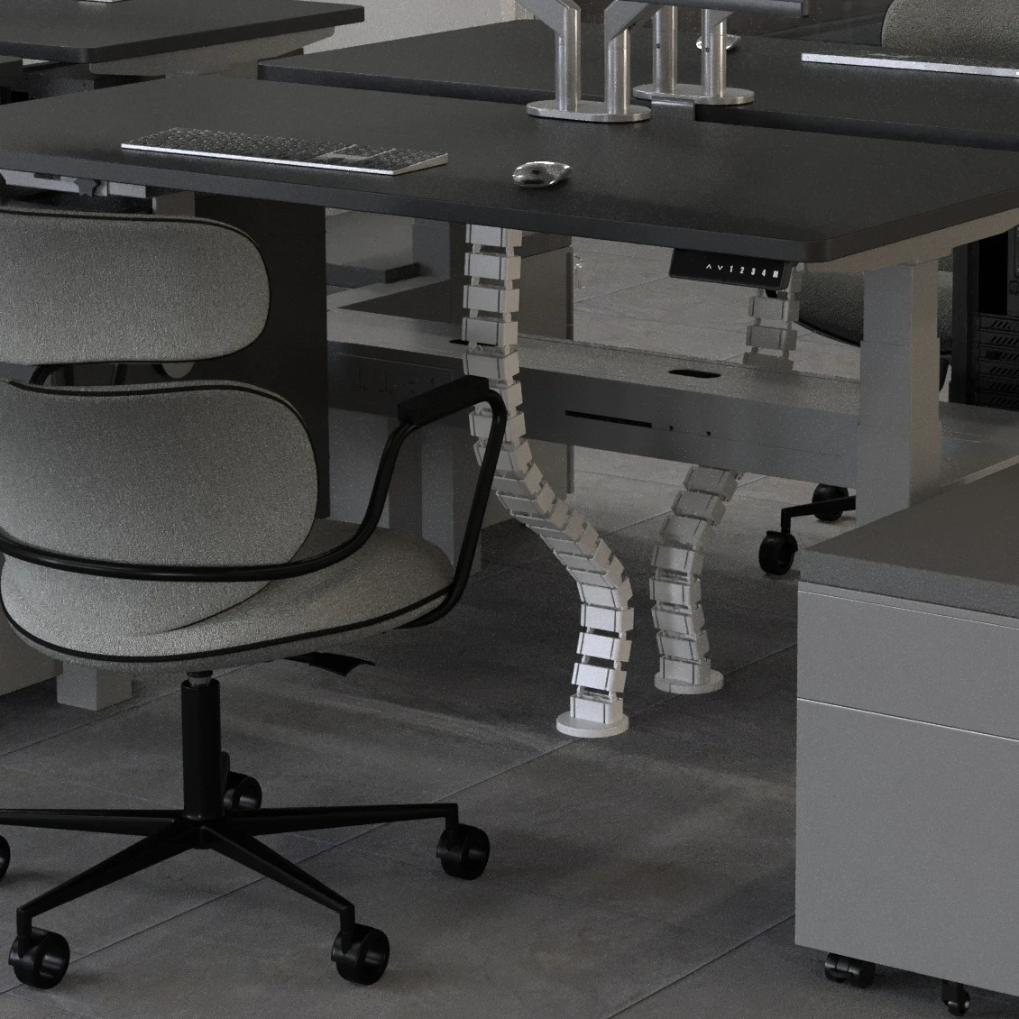 Snake Cable Management For Office Desk Office Table Cable Management Plastic Cable Tray Cover