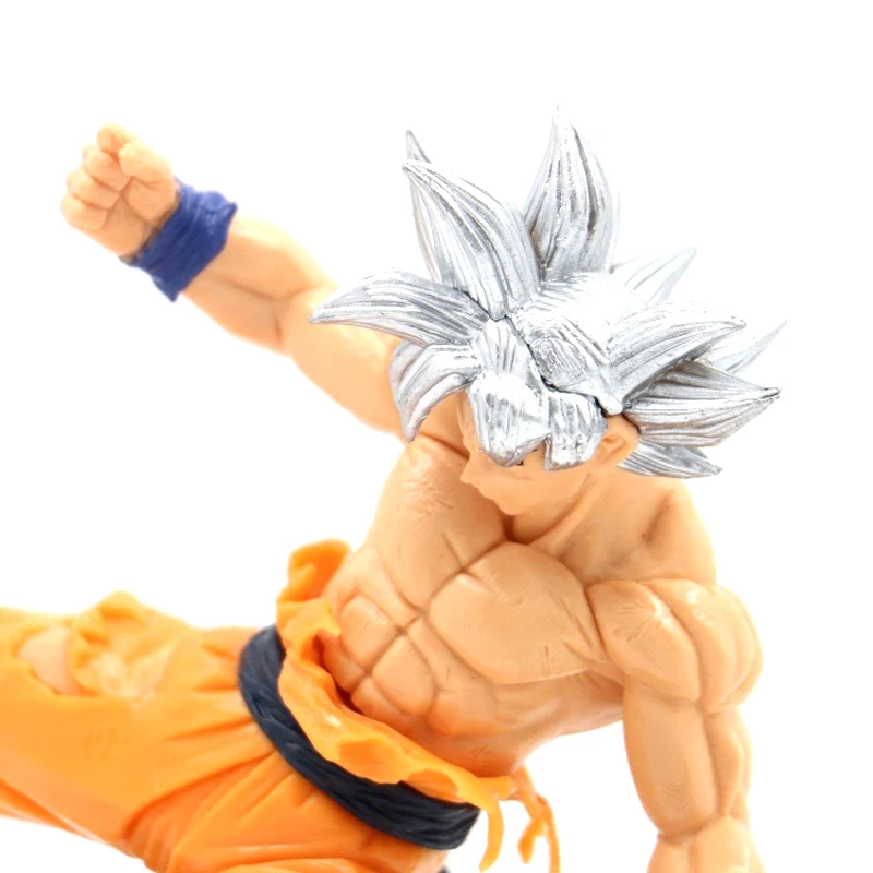 32 cm Dragon Ball Ultra Instinct Goku Figure Gk Anime Figure Grand Lumineux Pvc Modèle À Collectionner Statue Poupée Jouet Cadeau De Noël  26