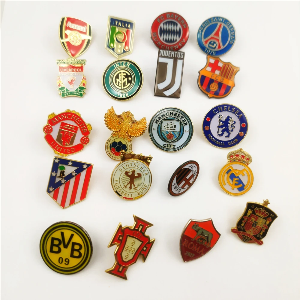 Football Club Logo Badge Champions League National Team Custom Metal