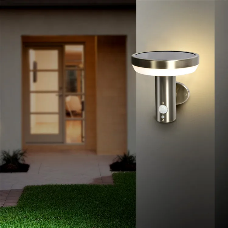 high quality energy saving led solar powered garden light stainless steel solar power wall