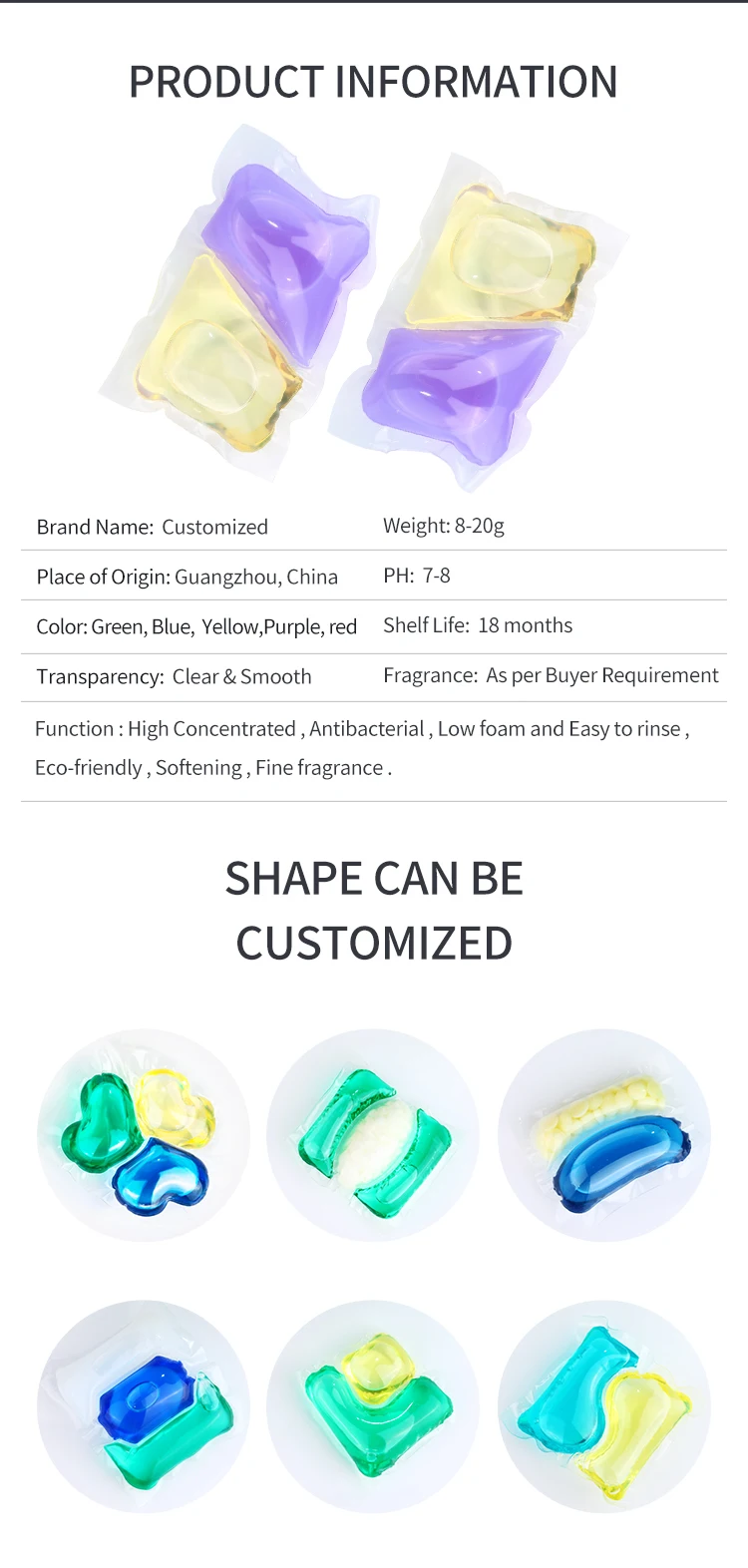 Sell Promotion Eco Friendly 3 In 1 Laundry Detergent Pods Capsules