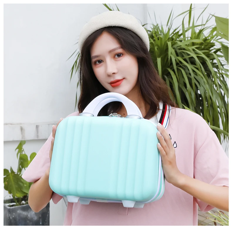 Mini Hard Shell Multicolor Cosmetic Case Luggage Small Travel Portable Suitcase Cosmetic Case