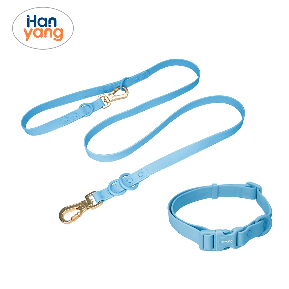 Hanyang Custom Print Pattern Biothane Pvc Dog Collar And Leash Set Soft ...