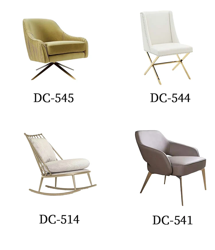 Hotel/Villa Custom French Style White Leather/Fabric Golden Chrome Base 2 Seater Modern Sofa Furniture