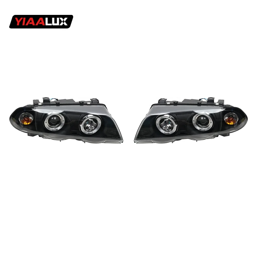 product car accessories for bmw 3 series e46 1998 2001 halogen headlights modified daytime running front lamps plug and play-17