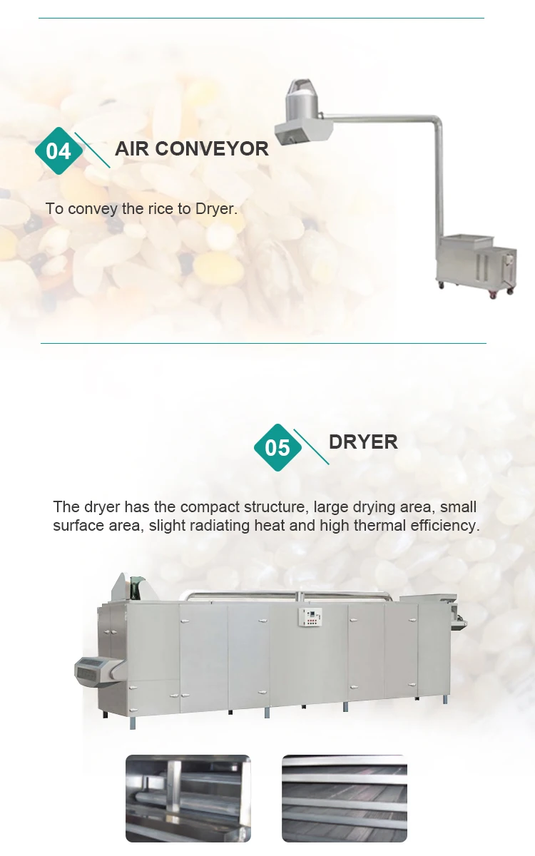Automatic nutritional fortified rice making machine artificial rice production line