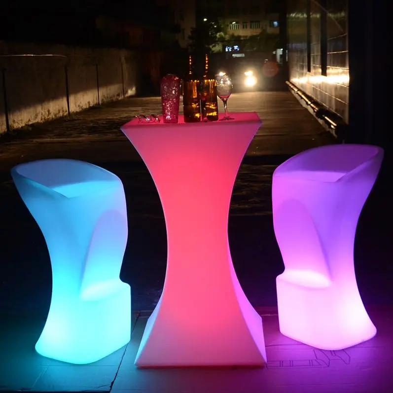 dj table with lights