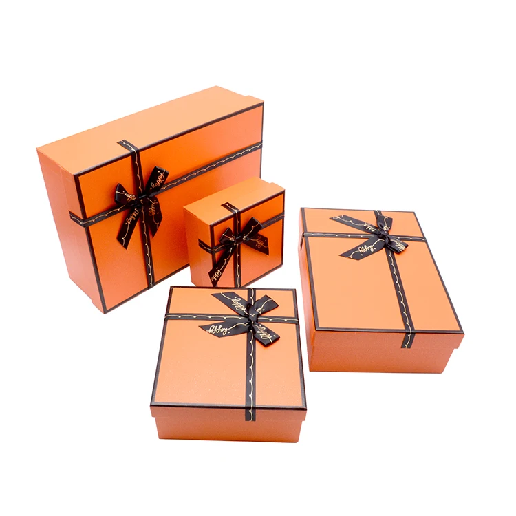 Source Wholesale Custom Logo Printed Luxury Rigid Gift Box Packaging  Cardboard Boxes With Lid Ribbon on m.