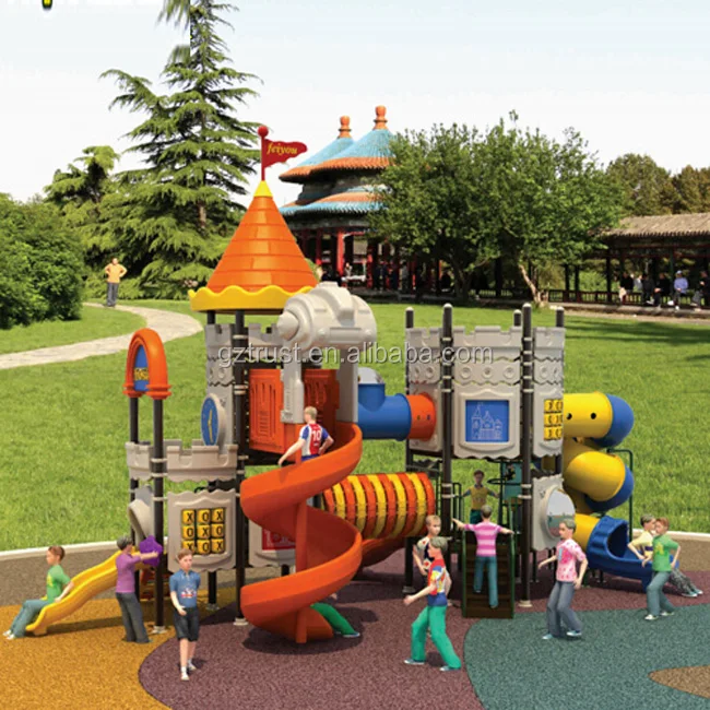Kindergarten Plastic Swing Set Used Playground Slide For Sale Buy