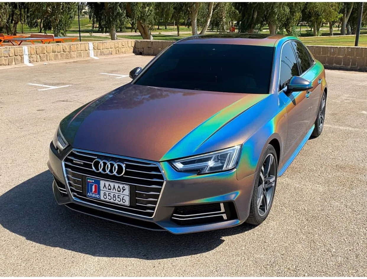 时尚汽车乙烯彩虹全息金属激光彩色汽车包装乙烯基汽车/每辆车盖