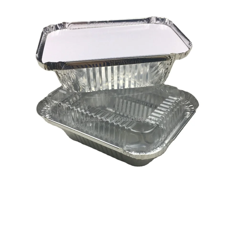 Oblong Aluminum Foil Baking Tray 230ml Oven Use Safe Aluminum Foil Food